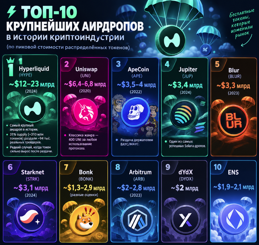 примеры успешных аирдропов