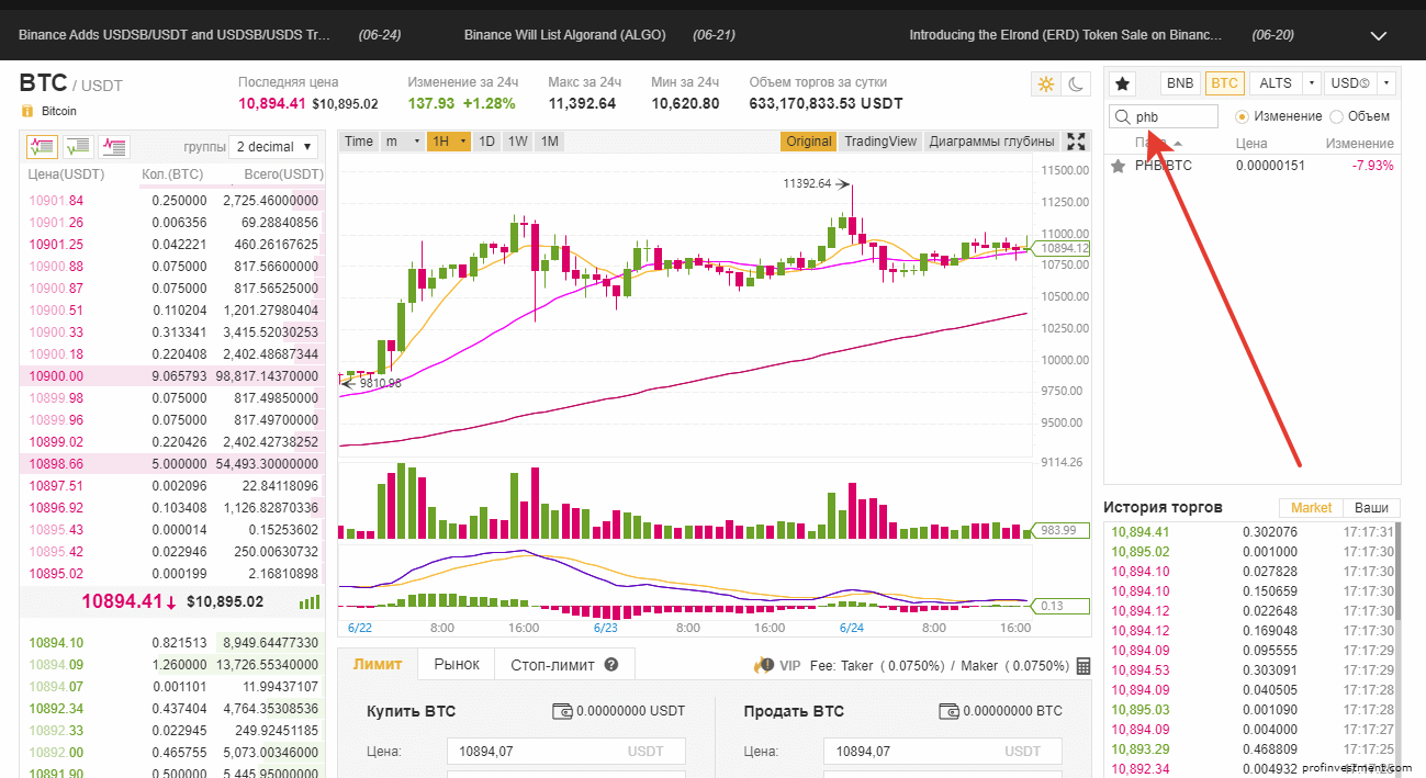 купить Red Pulse Phoenix (PHB) на бирже Бинанс