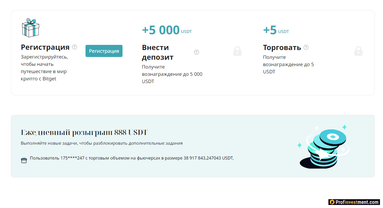 Бонусы Bitget