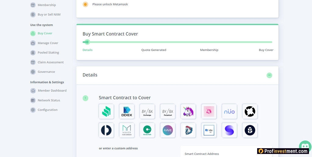 Nexus Mutual Smart Contract Cover