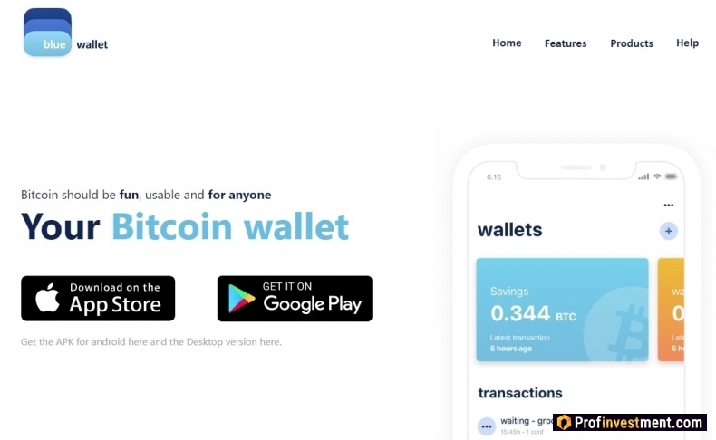 Некастодиальный кошелек Blue Wallet