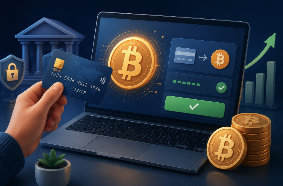 инструкция, помогающая с банковской карты купить Bitcoin