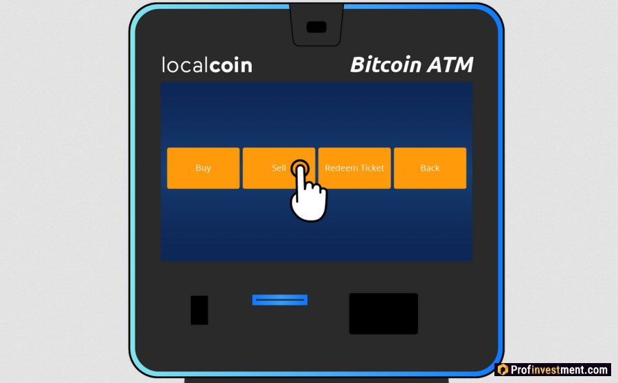 Перевод биткоина в наличные деньги через криптомат (Bitcoin ATM)