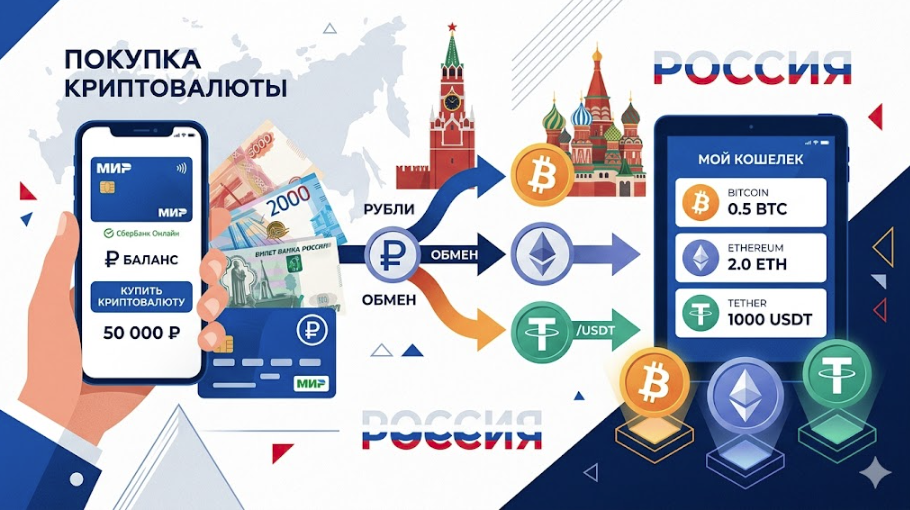 гайд по законной покупке криптовалюты за рубли