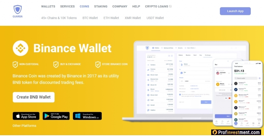 Кошелек для криптовалюты Бинанс Коин BNB – Guarda