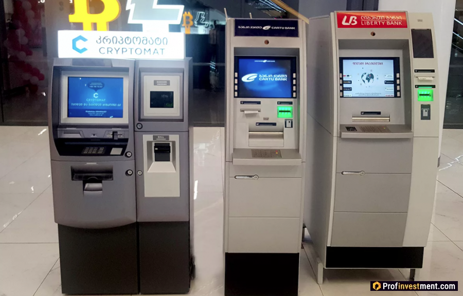 Криптоматы для обмена криптовалюты на реальные деньги