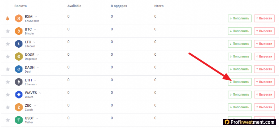 Адрес для перевод криптовалюты на биржу EXMO из кошелька Binance