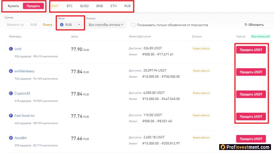 Binance p2p