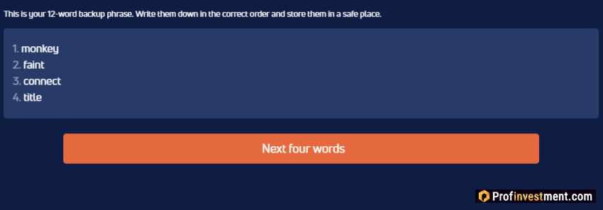 Резервное копирование seed-фразы кошелька