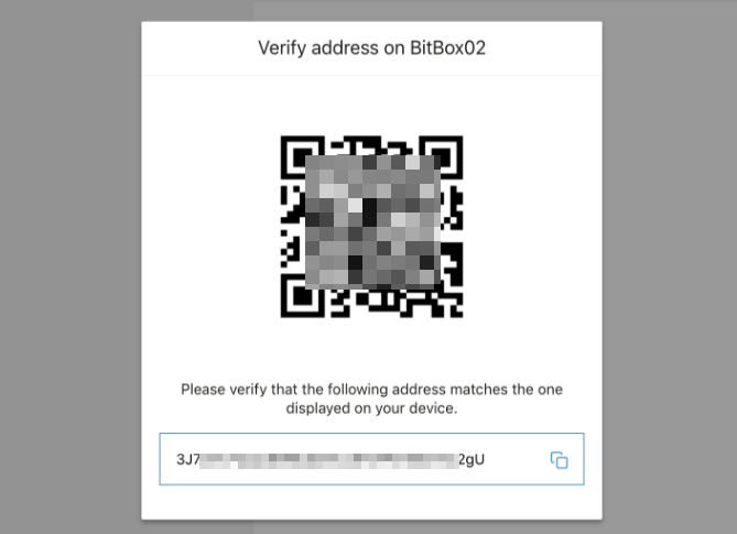 BitBox02 - получение адреса