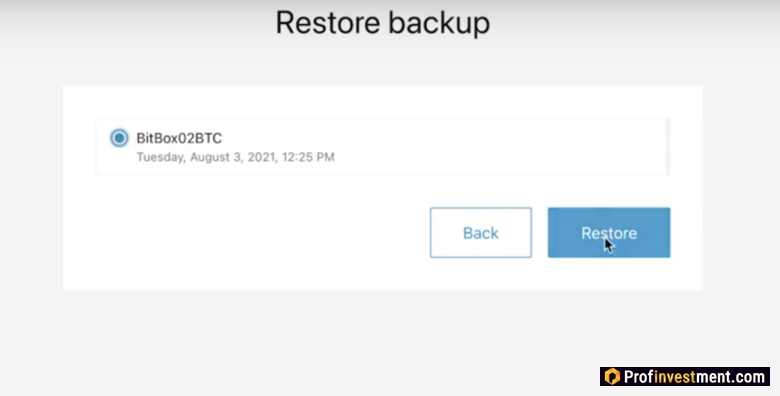 BitBox02 - восстановление