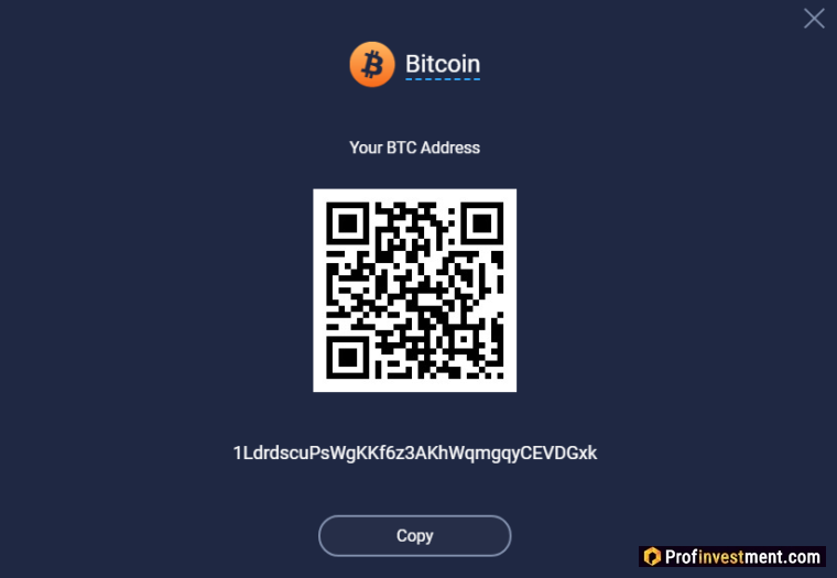 Адрес для получения криптовалюты