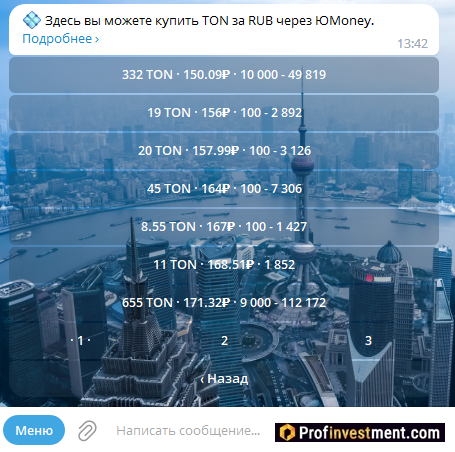 Cryptobot - просмотр предложений