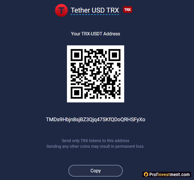 Получение адреса в Atomic Wallet