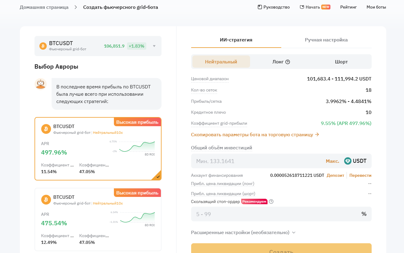 Bybit Futures - сеточная торговля