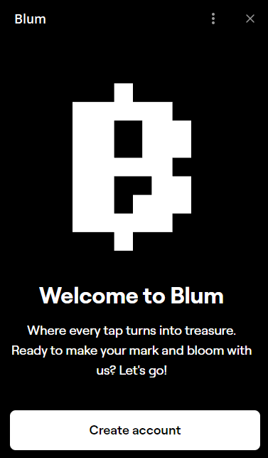 Blum - создание аккаунта