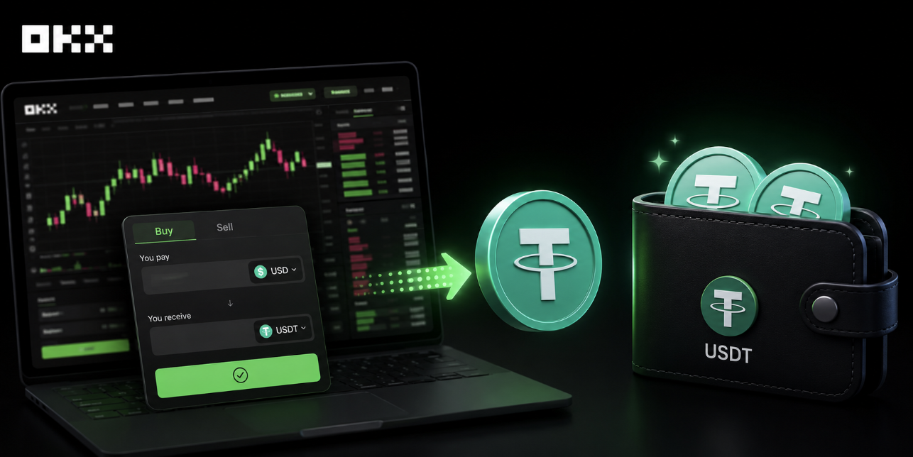 инструкция по покупке USDT с помощью биржи OKX
