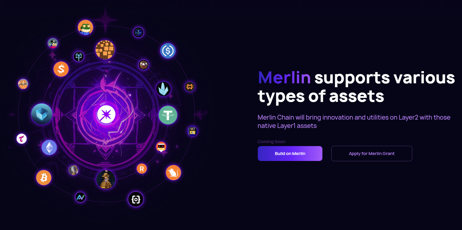 Поддерживаемые активы на Merlin Chain