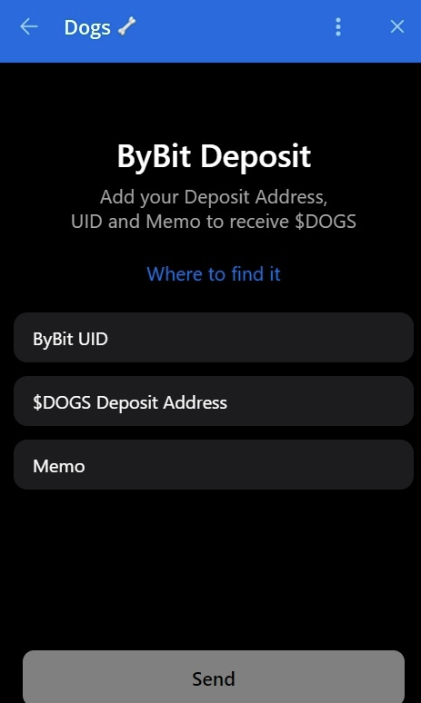 Вывод DOGS на Bybit