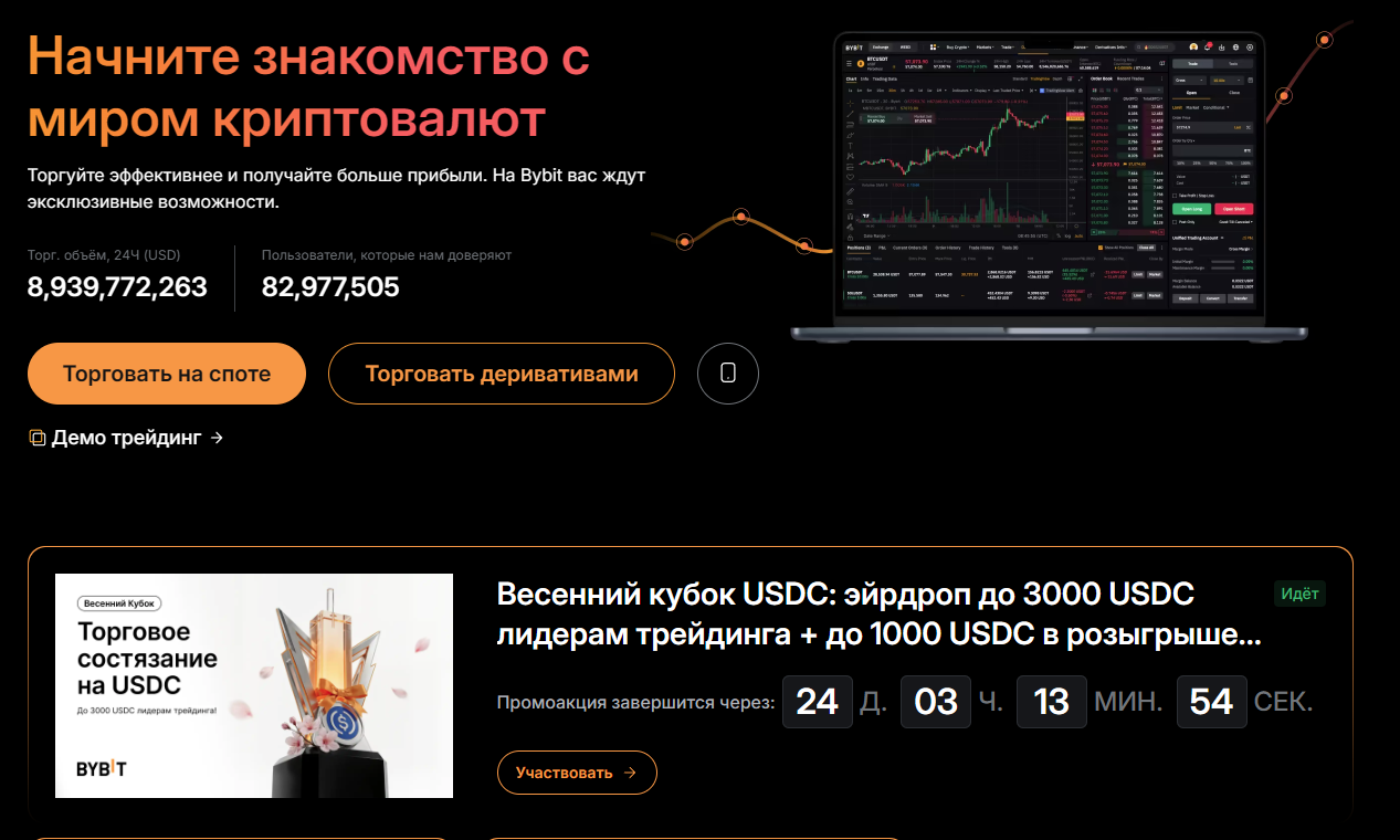трейдинг портал на Bybit