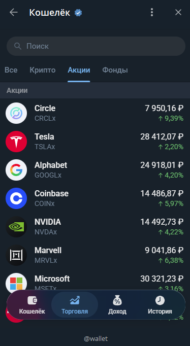 Wallet в Telegram