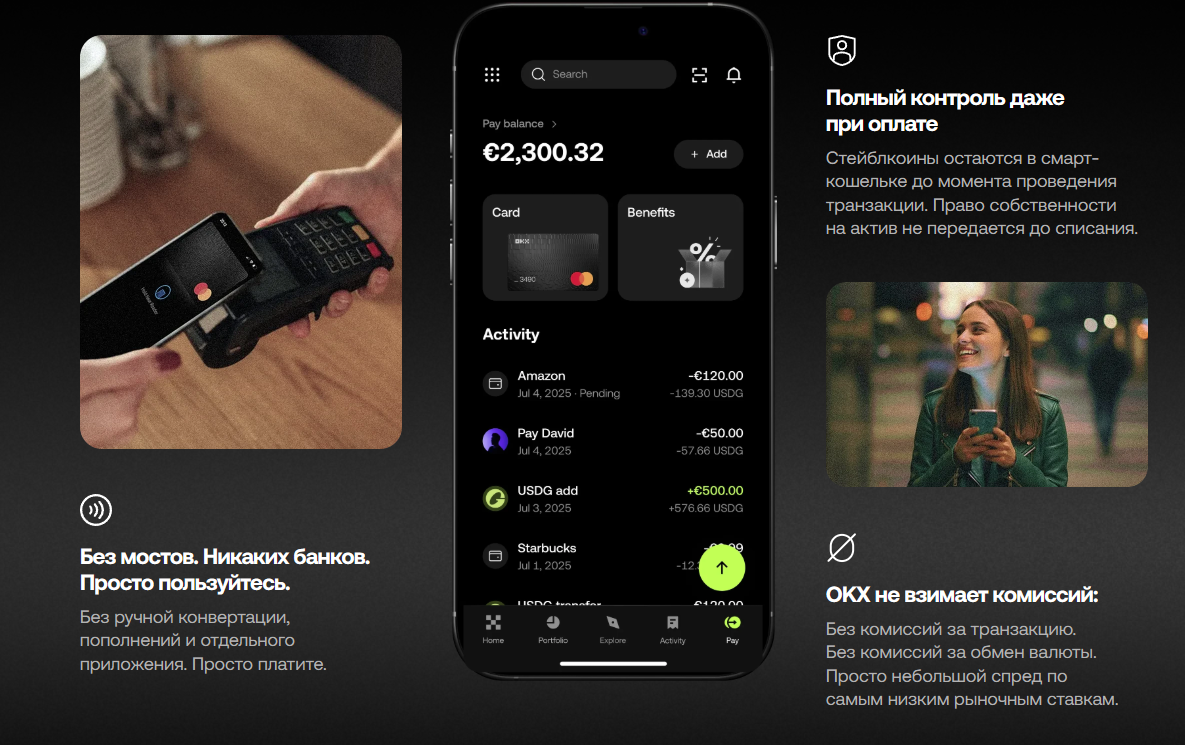 особенности карты OKX