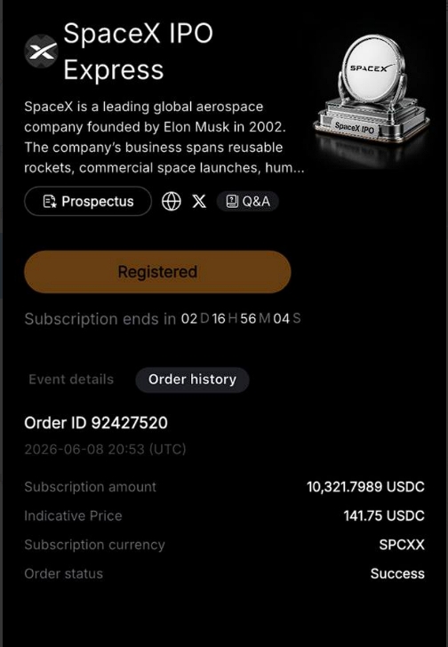 IPO SpaceX Bybit