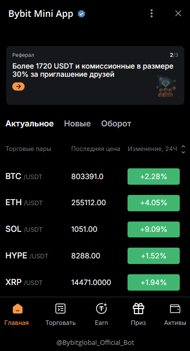 Bybit Mini App