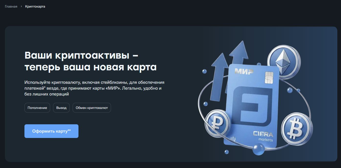 Cifra Markets - карта МИР