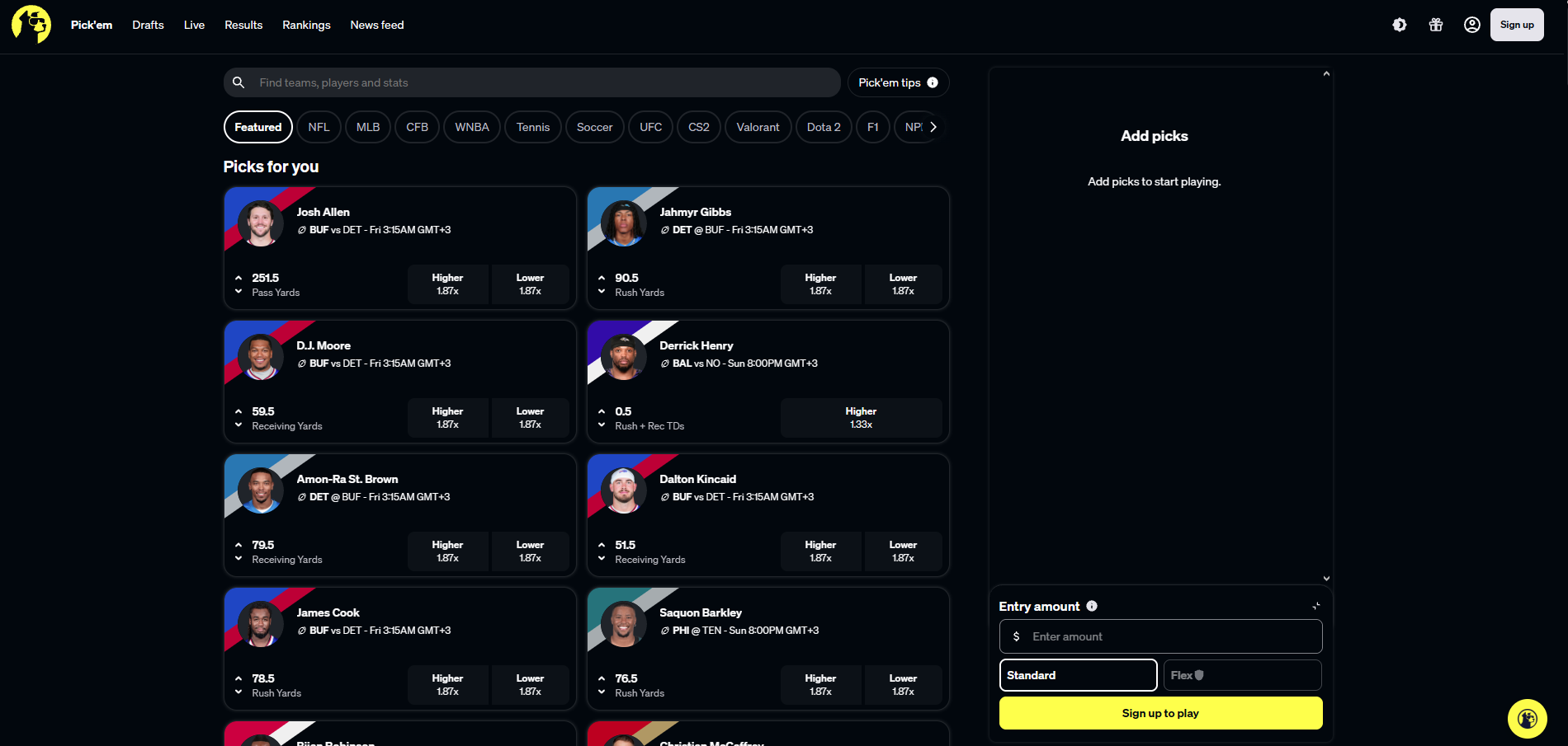 FanDuel Predicts / Underdog Predict / ProphetX / Novig (группа спортивных/peer-to-peer)