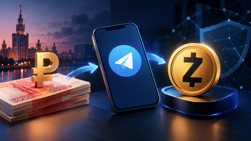 возможность покупки Zcash в мессенджере Телеграм